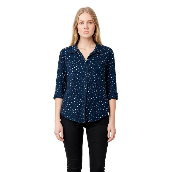 2/$30 NWT So Back-to-School Shirting Crosshatched Tossed Dots Black #A0262 TRB2 - Picture 1 of 9